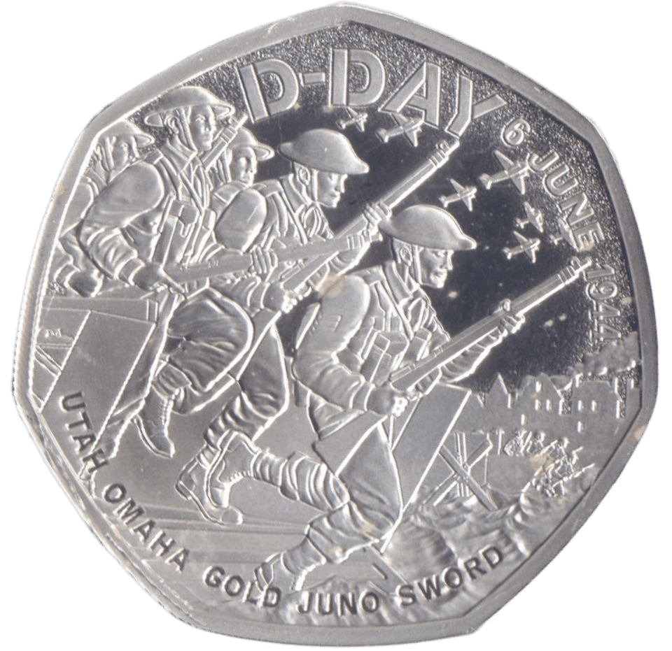 2024 SILVER PROOF 50P D - DAY - 50P Silver Proof - Cambridgeshire Coins