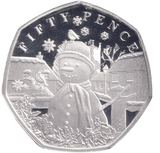 2024 SILVER PROOF 50P SNOWMAN BAILIWICK OF GUERNSEY - 50P REGIONAL ISSUES - Cambridgeshire Coins