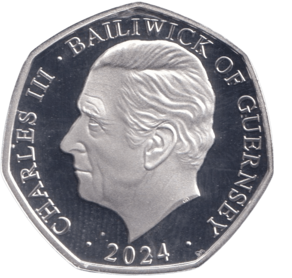 2024 SILVER PROOF 50P SNOWMAN BAILIWICK OF GUERNSEY - 50P REGIONAL ISSUES - Cambridgeshire Coins