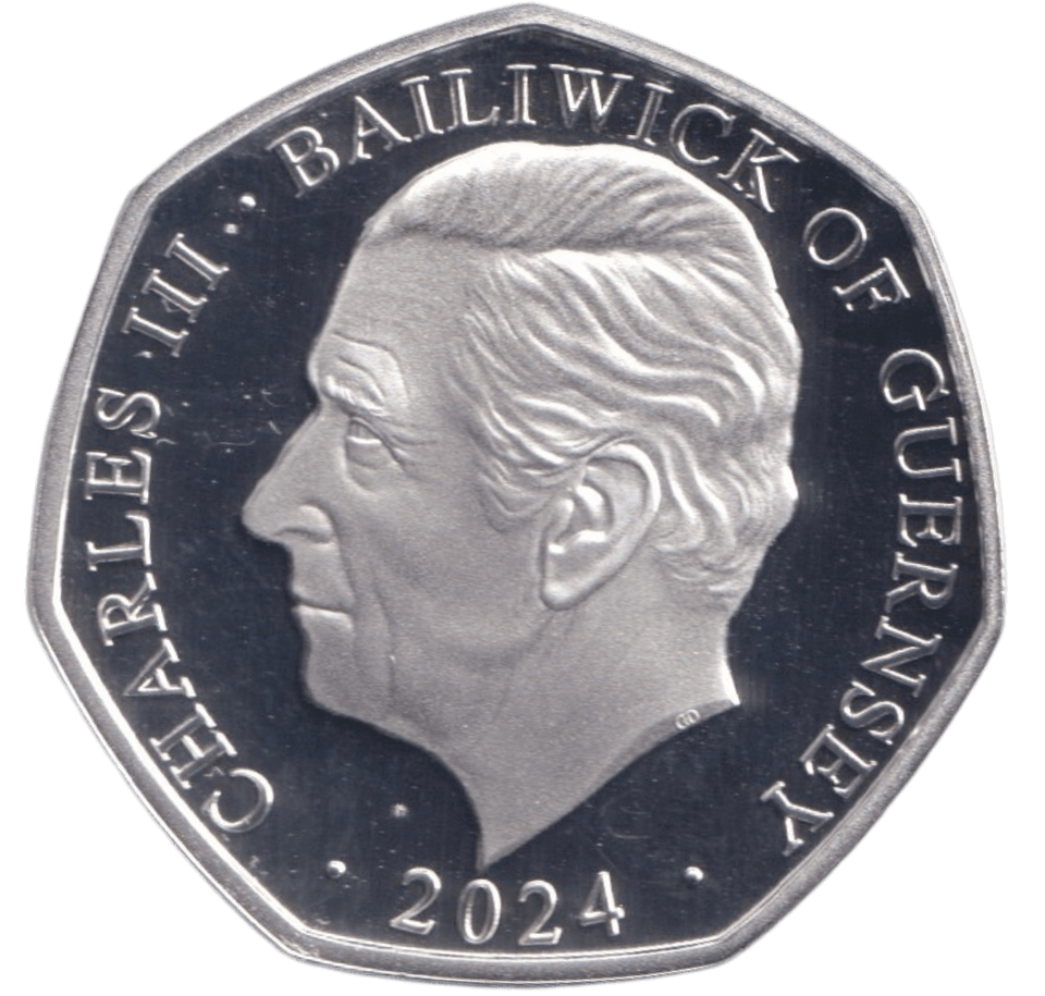 2024 SILVER PROOF 50P SNOWMAN BAILIWICK OF GUERNSEY - 50P REGIONAL ISSUES - Cambridgeshire Coins