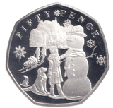 2024 SILVER PROOF 50P SNOWMAN BAILIWICK OF GUERNSEY - 50P REGIONAL ISSUES - Cambridgeshire Coins