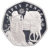 2024 SILVER PROOF 50P SNOWMAN BAILIWICK OF GUERNSEY - 50P REGIONAL ISSUES - Cambridgeshire Coins