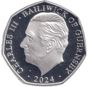 2024 SILVER PROOF 50P SNOWMAN BAILIWICK OF GUERNSEY - 50P REGIONAL ISSUES - Cambridgeshire Coins