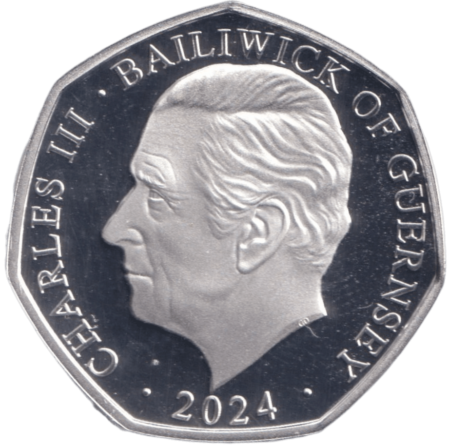 2024 SILVER PROOF 50P SNOWMAN BAILIWICK OF GUERNSEY - 50P REGIONAL ISSUES - Cambridgeshire Coins