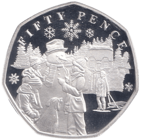 2024 SILVER PROOF 50P SNOWMAN BAILIWICK OF GUERNSEY - 50P REGIONAL ISSUES - Cambridgeshire Coins