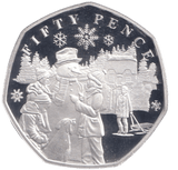 2024 SILVER PROOF 50P SNOWMAN BAILIWICK OF GUERNSEY - 50P REGIONAL ISSUES - Cambridgeshire Coins