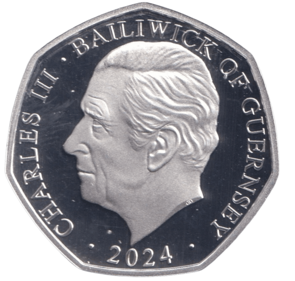 2024 SILVER PROOF 50P SNOWMAN BAILIWICK OF GUERNSEY - 50P REGIONAL ISSUES - Cambridgeshire Coins