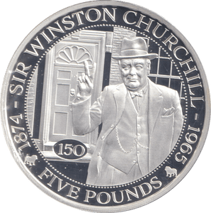 2024 SILVER PROOF FIVE POUND WINSTON CHURCHILL BAILIWICK OF GUERNSEY - SILVER WORLD COINS - Cambridgeshire Coins