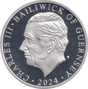2024 SILVER PROOF FIVE POUND WINSTON CHURCHILL BAILIWICK OF GUERNSEY - SILVER WORLD COINS - Cambridgeshire Coins