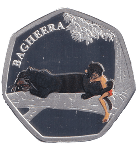 2024 SILVER PROOF PLATED BAGHEERA 50P TYPE COIN - WORLD COINS - Cambridgeshire Coins