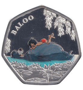 2024 SILVER PROOF PLATED BALOO 50P TYPE COIN - WORLD COINS - Cambridgeshire Coins