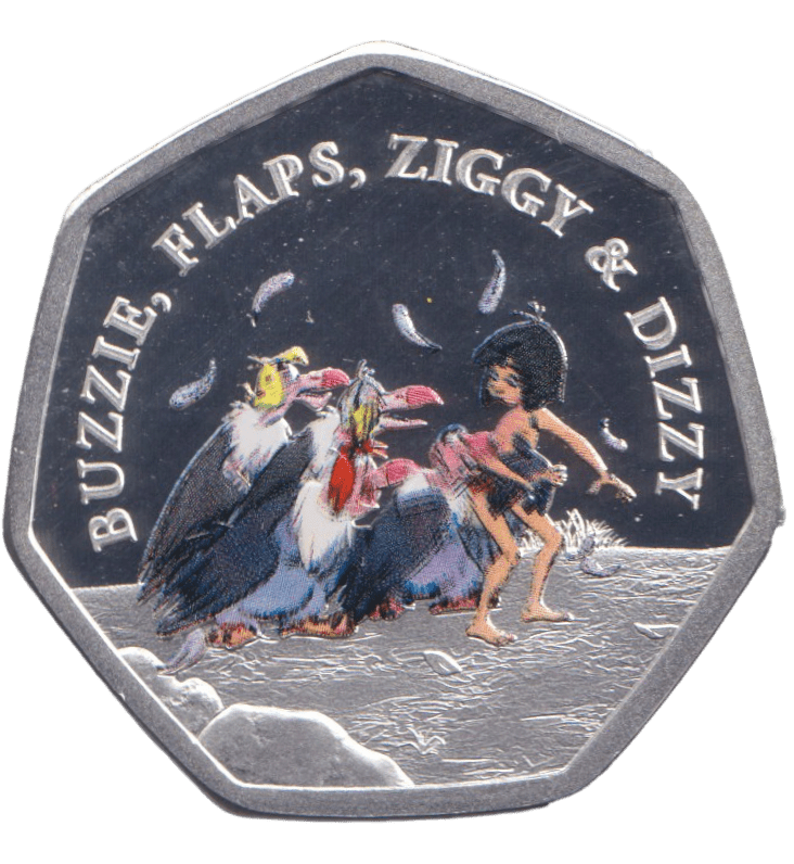 2024 SILVER PROOF PLATED BUZZIE, FLAPS, ZIGGY & DIZZY 50P TYPE COIN - WORLD COINS - Cambridgeshire Coins