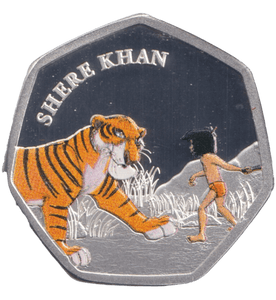 2024 SILVER PROOF PLATED SHERE KAHN 50P TYPE COIN - WORLD COINS - Cambridgeshire Coins