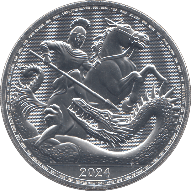 2024 SILVER ST GEORGE & THE DRAGON TWO POUNDS UK - SILVER 1 oz COINS - Cambridgeshire Coins