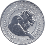 2024 SILVER THE LION AND THE EAGLE TWO POUND BU - SILVER WORLD COINS - Cambridgeshire Coins