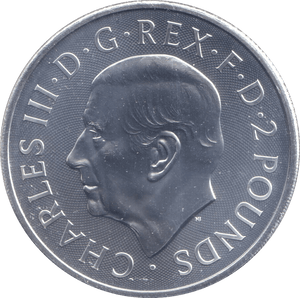 2024 SILVER THE LION AND THE EAGLE TWO POUND BU - SILVER WORLD COINS - Cambridgeshire Coins