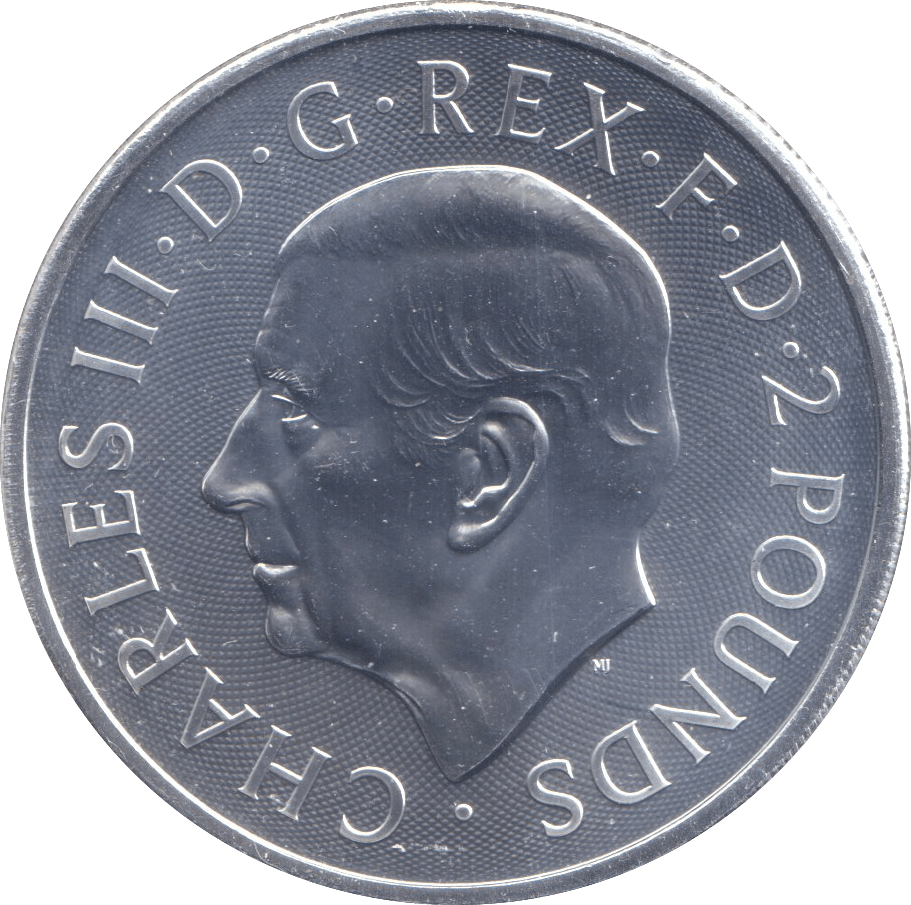 2024 SILVER THE LION AND THE EAGLE TWO POUND BU - SILVER WORLD COINS - Cambridgeshire Coins