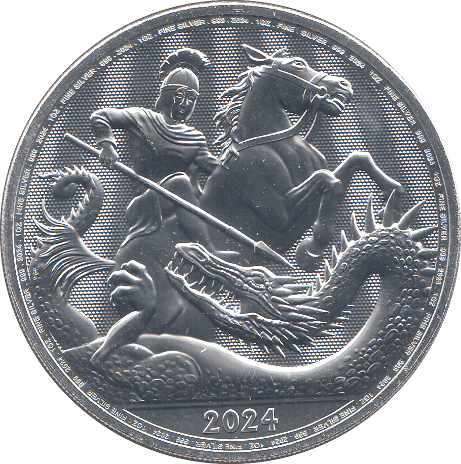 2024 SILVER TWO POUNDS ST GEORGE & THE DRAGON ( BU ) - SILVER WORLD COINS - Cambridgeshire Coins