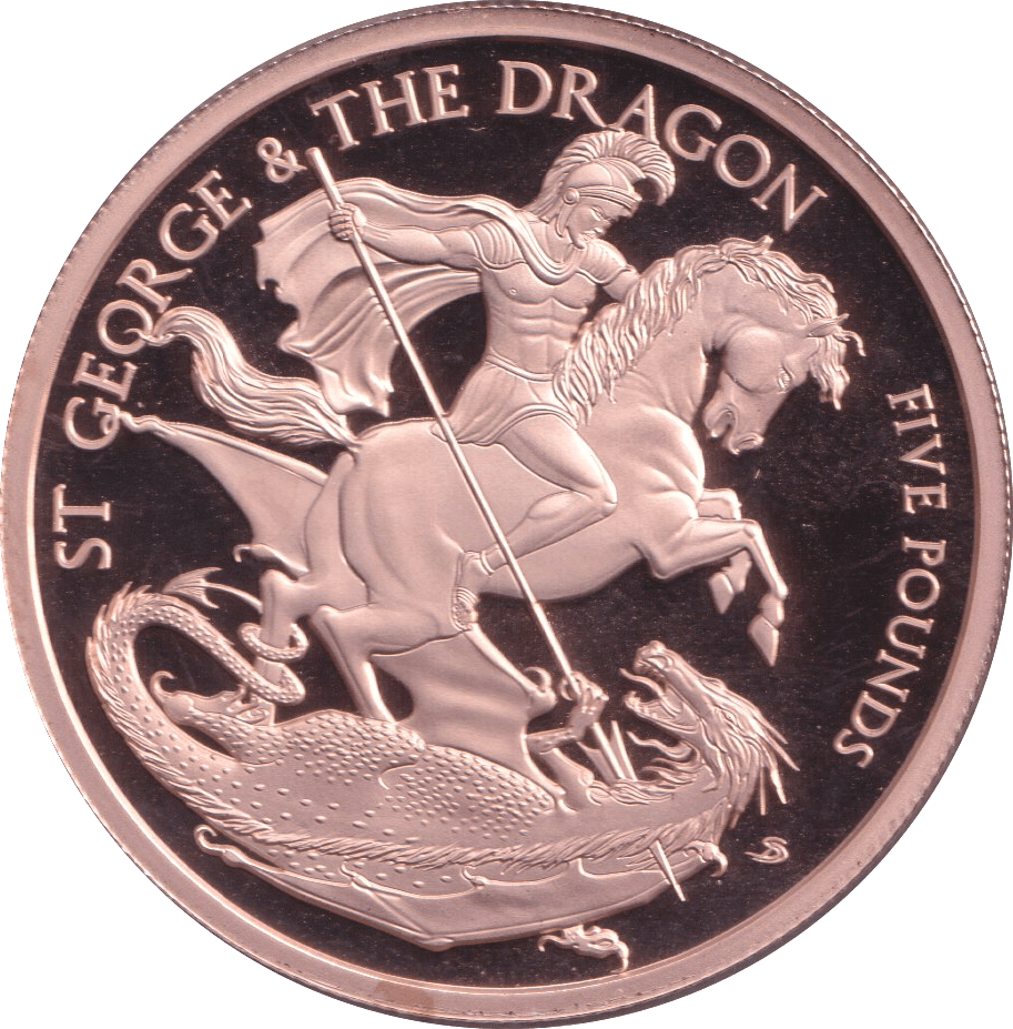 2024 ST GEORGE AND THE DRAGON FIVE POUNDS ASCENSION ISLANDS - WORLD COINS - Cambridgeshire Coins