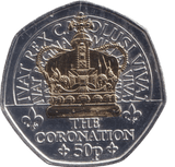 2024 THE CORONATION 50P ISLE OF MAN - 50P REGIONAL ISSUES - Cambridgeshire Coins