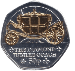 2024 THE DIAMOND JUBILEE COACH 50P ISLE OF MAN - 50P REGIONAL ISSUES - Cambridgeshire Coins