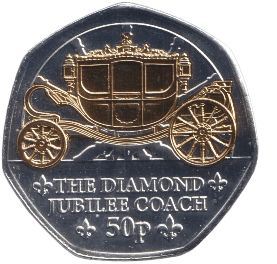 2024 THE DIAMOND JUBILEE COACH 50P ISLE OF MAN - 50P REGIONAL ISSUES - Cambridgeshire Coins
