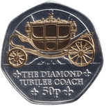 2024 THE DIAMOND JUBILEE COACH 50P ISLE OF MAN - 50P REGIONAL ISSUES - Cambridgeshire Coins