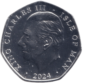 2024 THE GERTER SERVICE 50P ISLE OF MAN - 50P REGIONAL ISSUES - Cambridgeshire Coins
