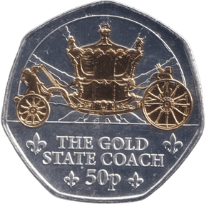 2024 THE GOLD STATE COACH 50P ISLE OF MAN - 50P REGIONAL ISSUES - Cambridgeshire Coins
