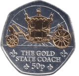 2024 THE GOLD STATE COACH 50P ISLE OF MAN - 50P REGIONAL ISSUES - Cambridgeshire Coins