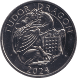 2024 TUDOR DRAGON FIVE POUNDS ( BU ) - SILVER PROOF - Cambridgeshire Coins