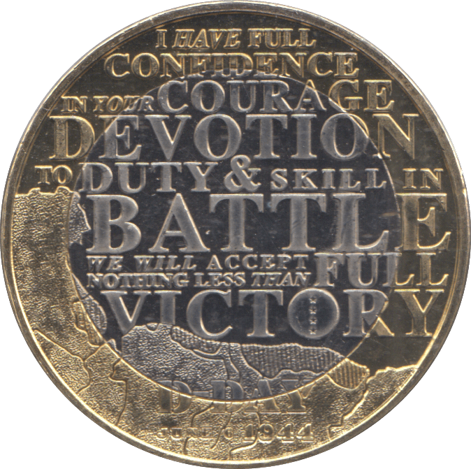 2024 TWO POUNDS D-DAY PITCAIRN ISLANDS ( BU ) - WORLD COINS - Cambridgeshire Coins