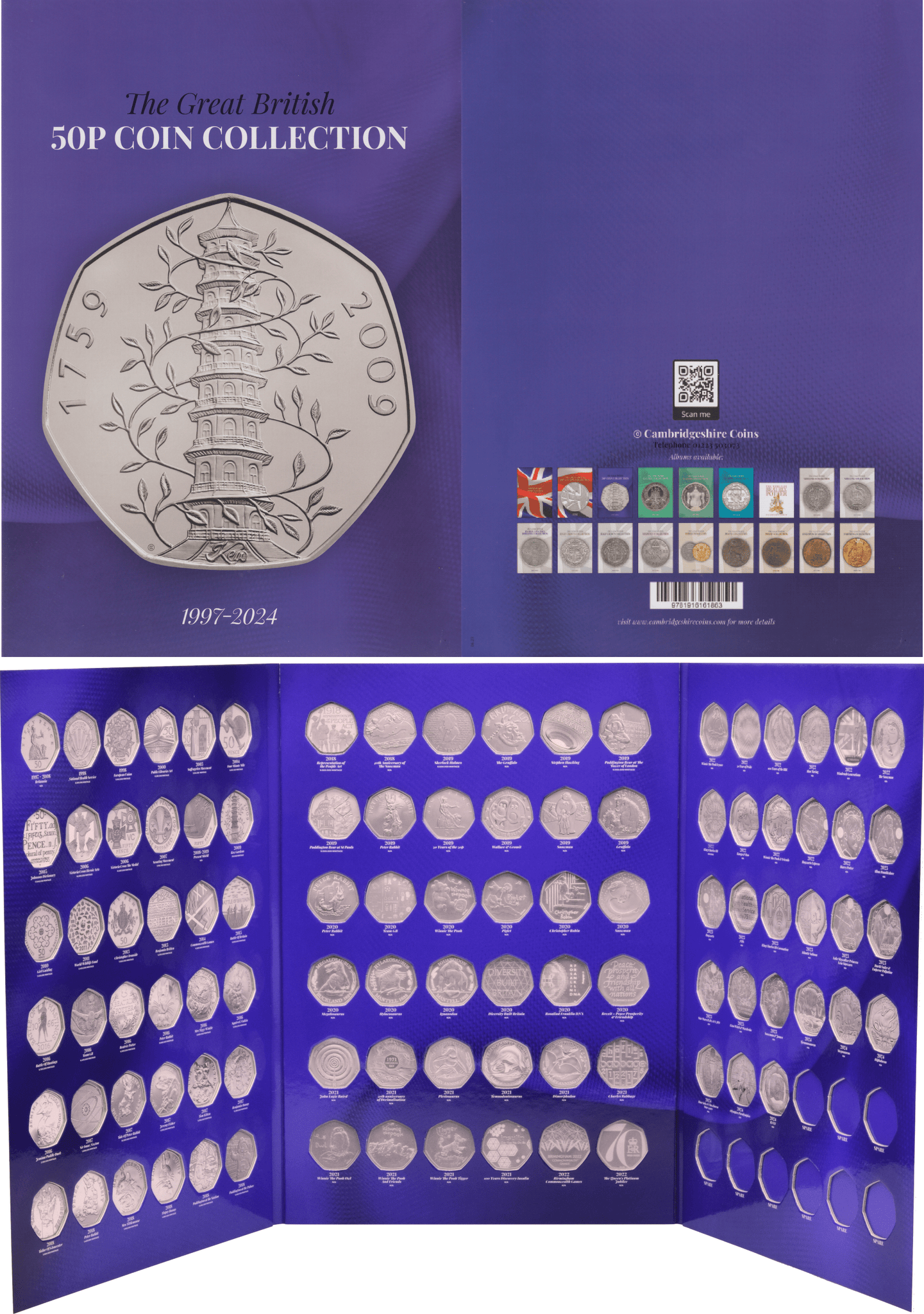 New 2024 UK 50p Coin Hunt Album Coin Album Cambridgeshire Coins ...