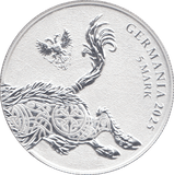 2025 1 OZ FINE SILVER GULLINBURSTI 5 MARKS GERMANY - SILVER WORLD COINS - Cambridgeshire Coins