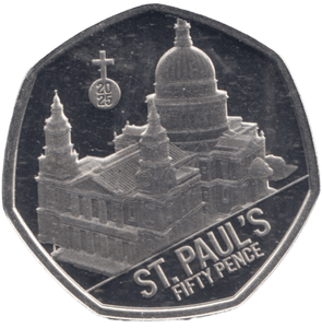 2025 50 PENCE ST PAULS PROOF - 50p PROOF - Cambridgeshire Coins
