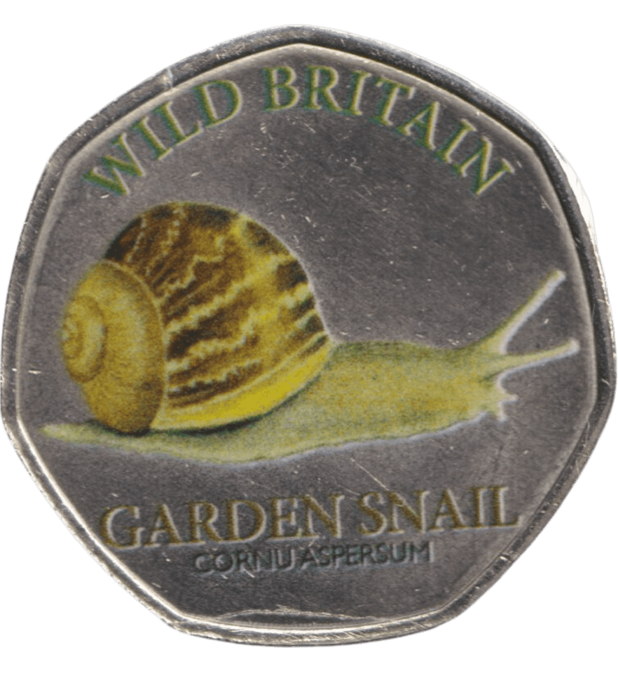 2025 50P SHAPED COINS WILD BRITAIN GARDEN SNAIL - 50P SHAPED COIN - Cambridgeshire Coins