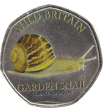 2025 50P SHAPED COINS WILD BRITAIN GARDEN SNAIL - 50P SHAPED COIN - Cambridgeshire Coins
