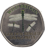 2025 50P SHAPED COINS WILD BRITAIN GOLDEN - RINGED DRAGONFLY - 50P SHAPED COIN - Cambridgeshire Coins