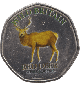 2025 50P SHAPED COINS WILD BRITAIN RED DEER - 50P SHAPED COIN - Cambridgeshire Coins