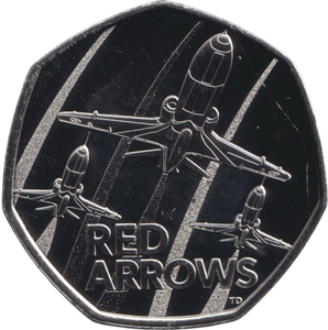 2025 BRILLIANT UNCIRCULATED 50P RED ARROWS BU - 50p BU - Cambridgeshire Coins