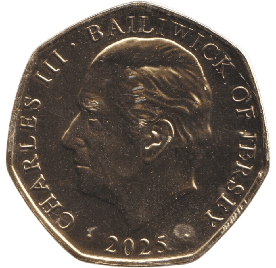 2025 BUCKINGHAM PALACE 50P BAILIWICK OF JERSEY BU - 50p BU - Cambridgeshire Coins