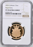 2025 GOLD PROOF £2 ROYAL ARMS PF 70 ULTRA CAMEO - NGC GOLD £2 - Cambridgeshire Coins