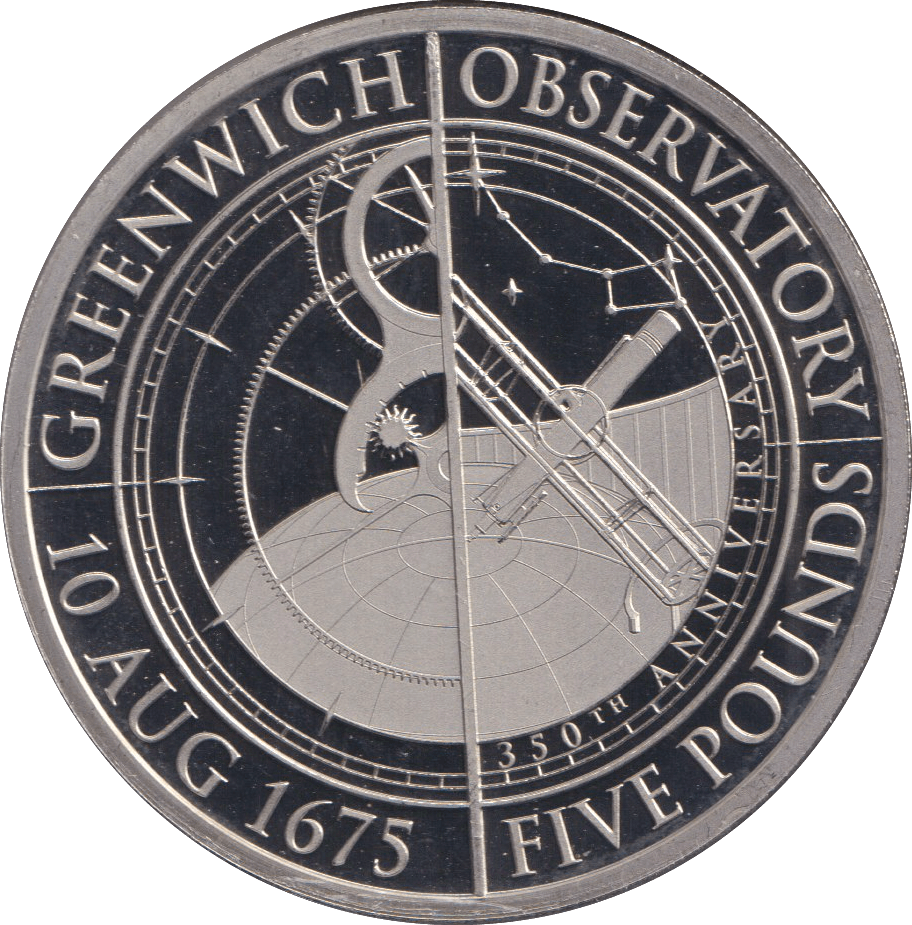 2025 PROOF FIVE POUND GREENWICH OBSERVATION - WORLD COINS - Cambridgeshire Coins