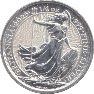 2025 SILVER 1/4 OZ BRITANNIA 50 PENCE - SILVER WORLD COINS - Cambridgeshire Coins