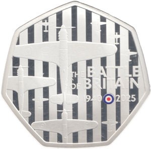 2025 SILVER 50P THE BATTLE OF BRITAIN ( PROOF ) - 50P Silver Proof - Cambridgeshire Coins