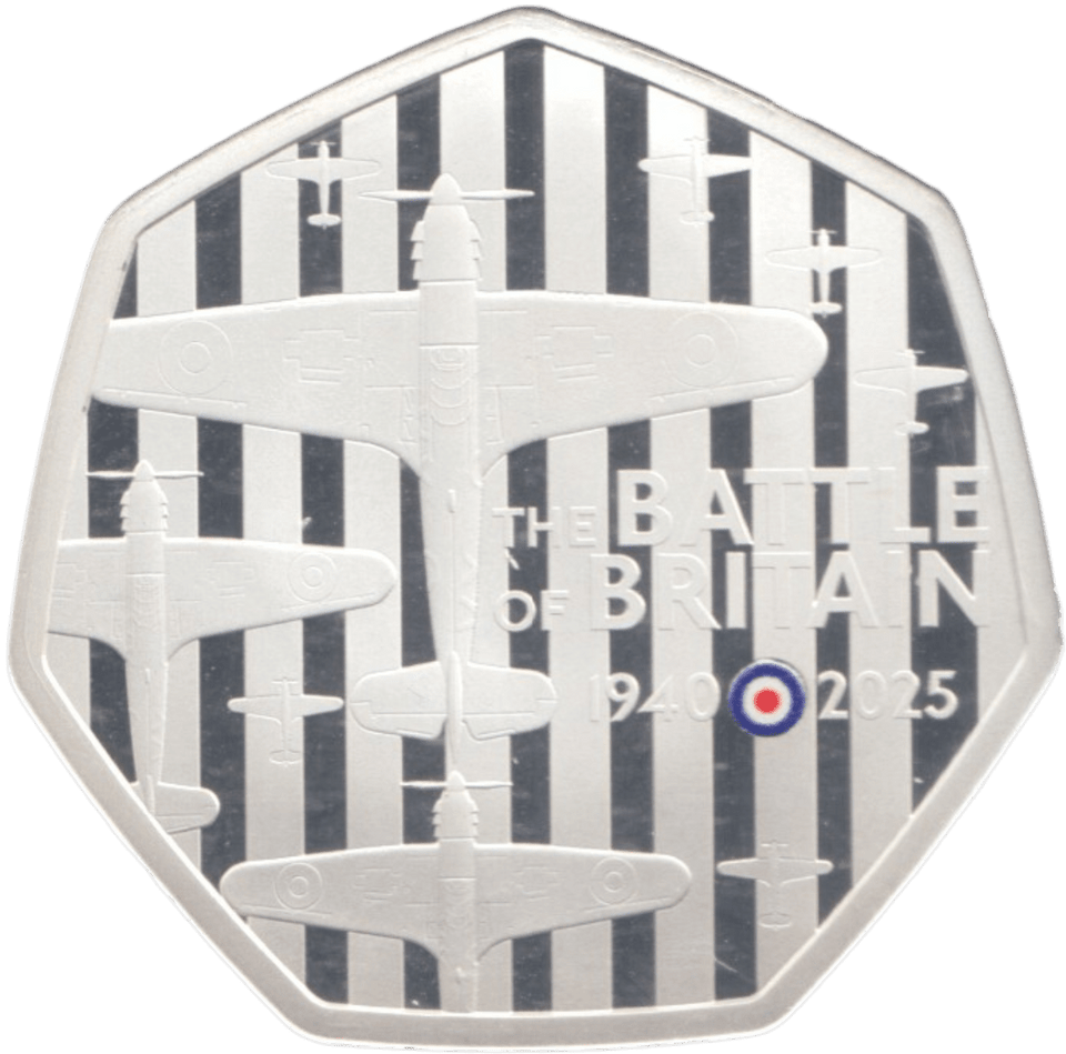 2025 SILVER 50P THE BATTLE OF BRITAIN ( PROOF ) - 50P Silver Proof - Cambridgeshire Coins