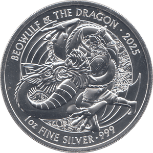2025 SILVER BEOWULF TWO POUNDS UK - SILVER 1 oz COINS - Cambridgeshire Coins