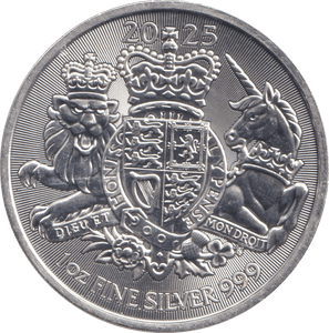 2025 SILVER BRITANNIA ROYAL COAT OF ARMS - SILVER BRITANNIA - Cambridgeshire Coins