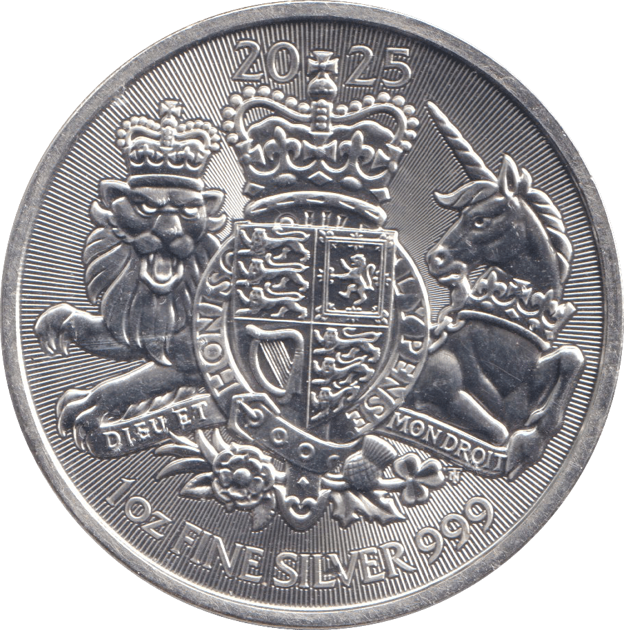 2025 SILVER BRITANNIA ROYAL COAT OF ARMS - SILVER BRITANNIA - Cambridgeshire Coins