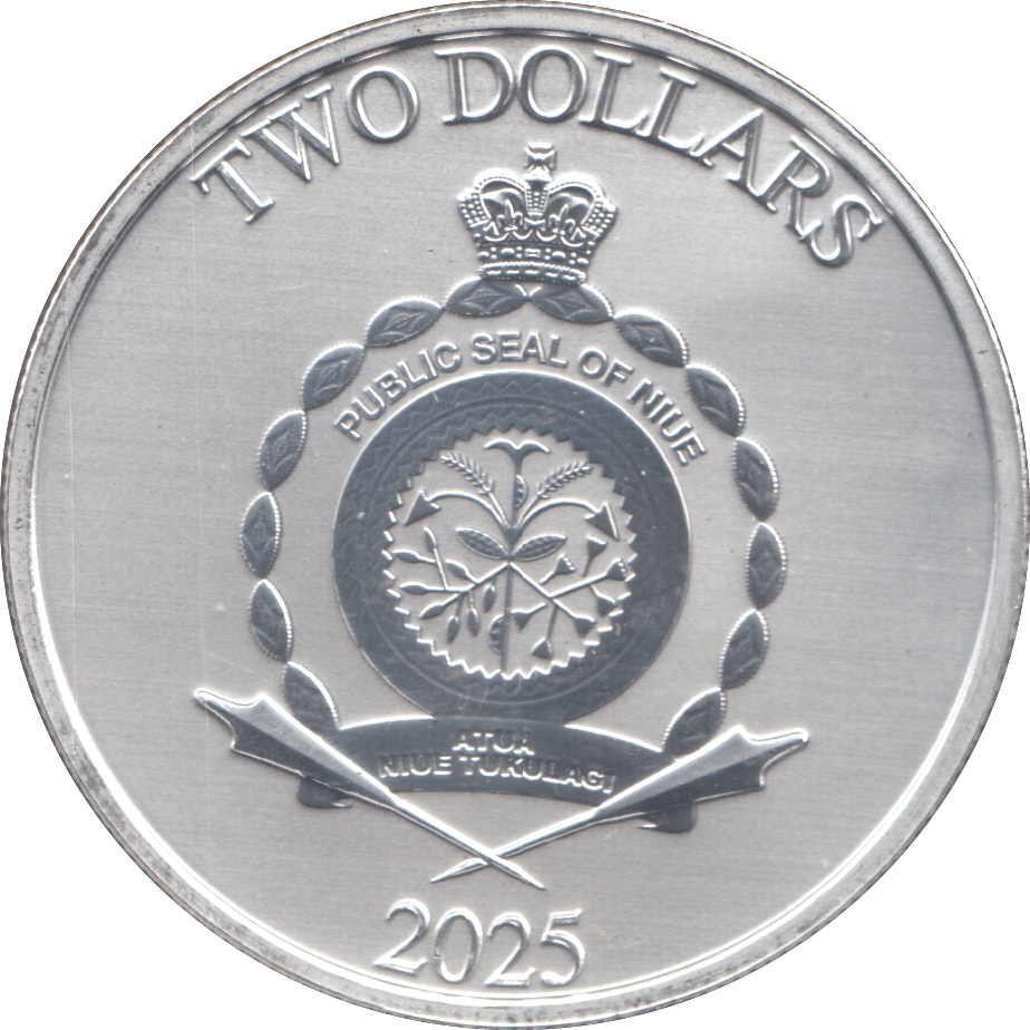 2025 SILVER PROOF 2 DOLLAR NIUE - SILVER WORLD COINS - Cambridgeshire Coins